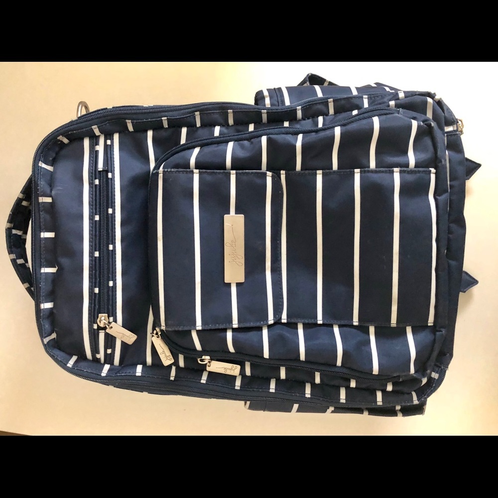 Jujube be right back backpack diaper bag striped